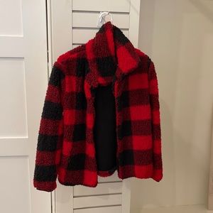 Buffalo check Sherpa jacket. oversized